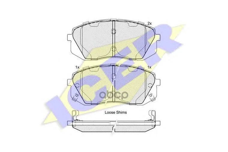 Колодки Передние Hyundai Ix35/Kia Sportage Iii /Type Sumotomo Icer 181826  Hyundai Ix35/Kia Sportage Iii /Type