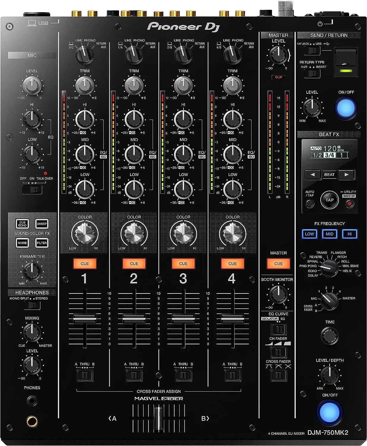 

100% OFFICIAL Pioneer DJ DJM-750MK2 4-channel DJ Mixer