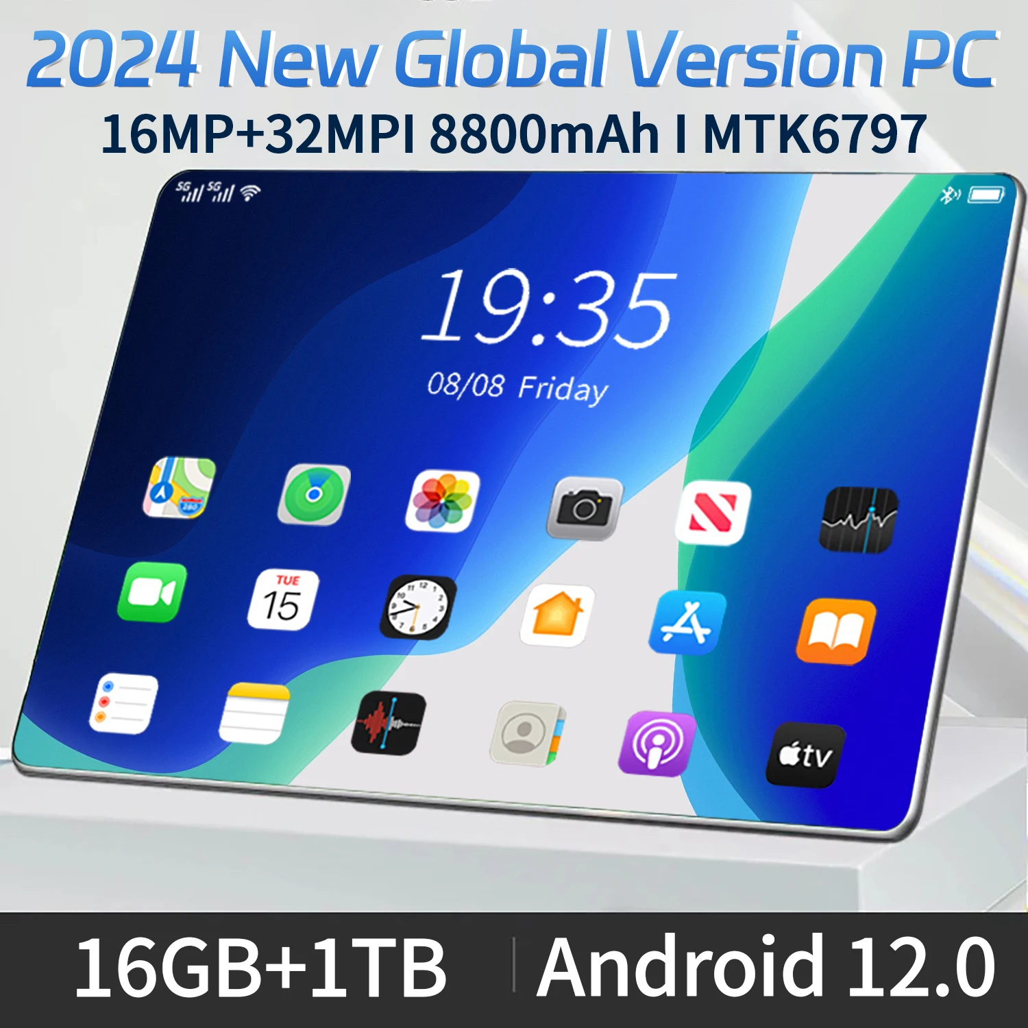 2024 Android 12.0 Global version 16GB 1TB New Tablet Android 10.36 inch Network Tablet MTK6797 Wifi 8800 mAh 10 Core