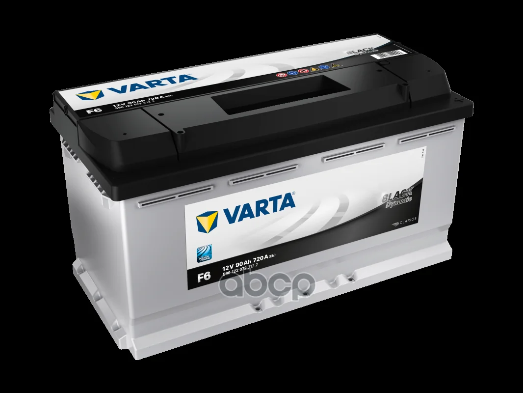 Аккумулятор Varta Black Dynamic 12V 90Ah 720A (R+) 20,43Kg 353X175x190 Мм Varta арт. 590122072