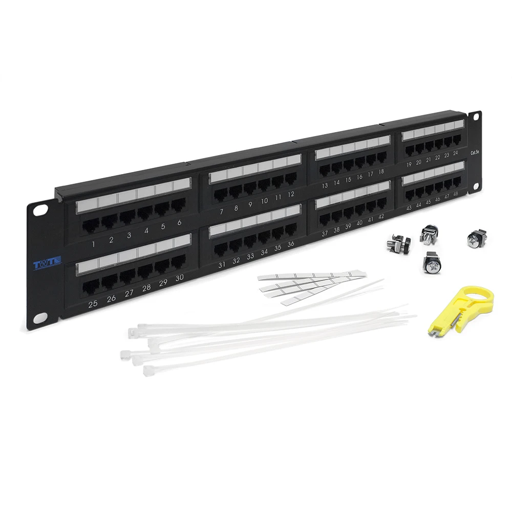 Патч панель 48 порта rj 45. Twt-pp48utp. lanmaster twt-pp48utp. twt-pp48/1u-u5e. патч-панель 19, 48xrj45, utp, кат. 5е twt twt-pp48utp.