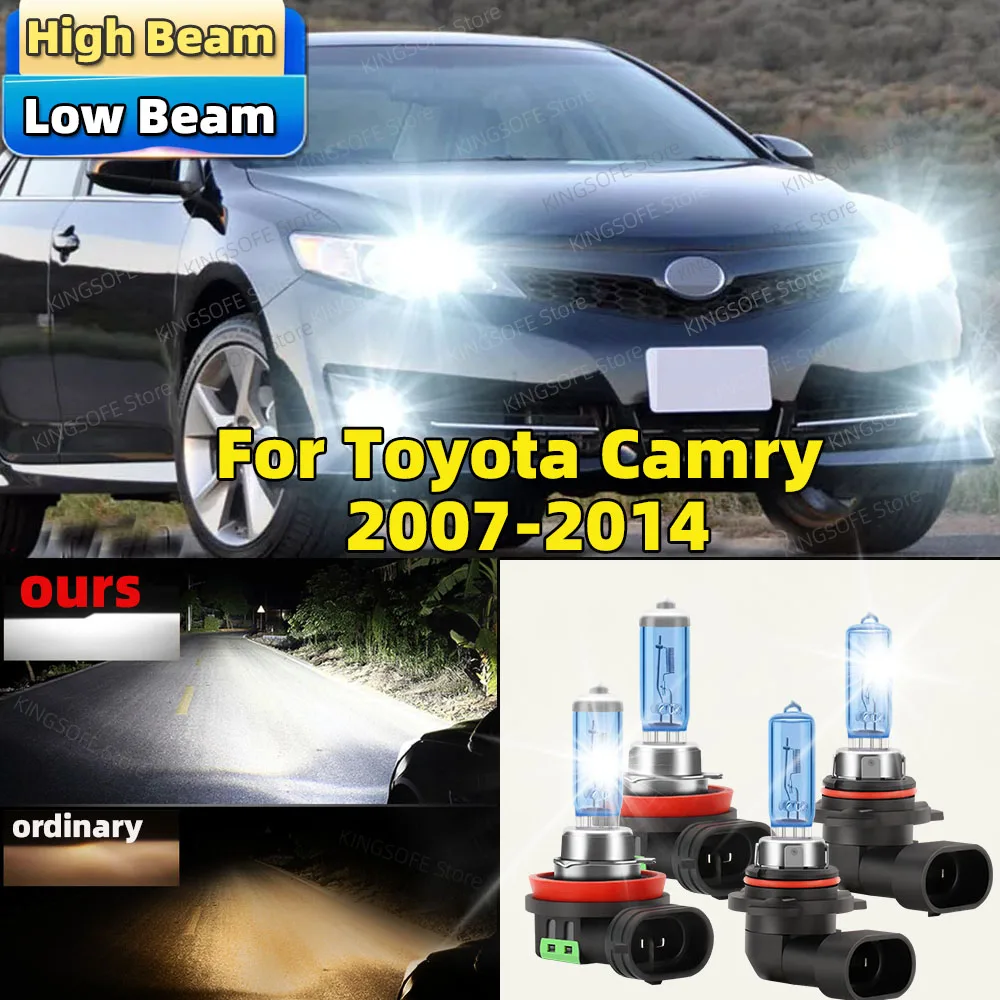 4 шт. автомобильные фары HB3 H11 дальнего ближнего света 100 Вт галогенная лампа Canbus