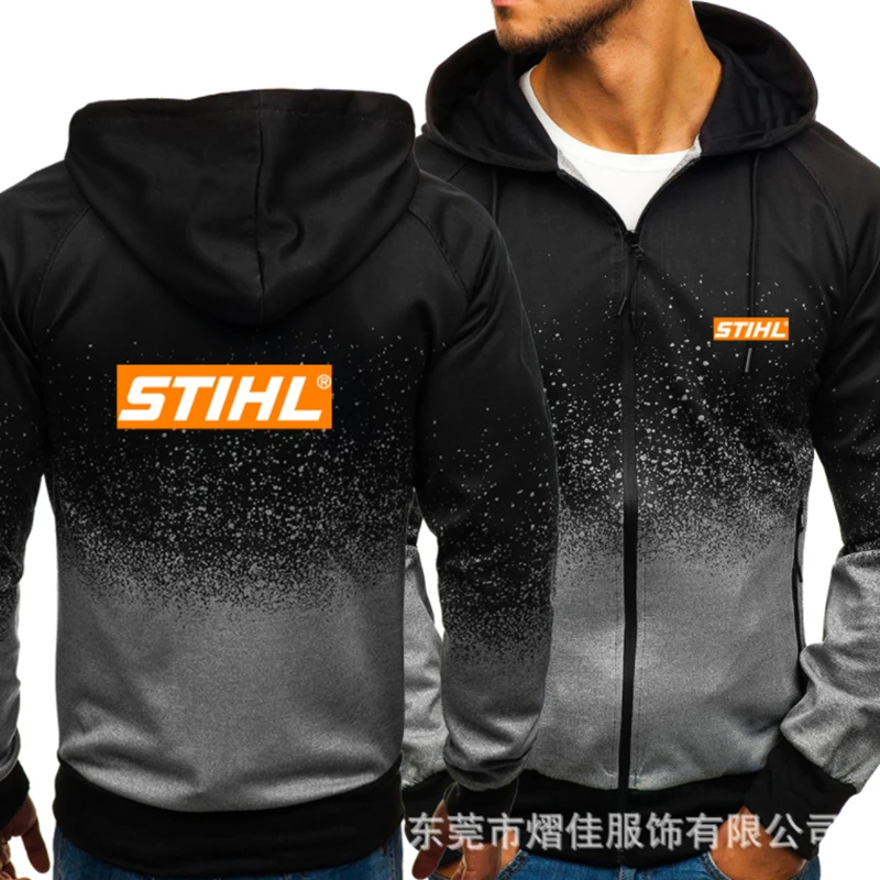 

Новинка 2022, толстовки с 3d градиентом для STIHL, толстовки в стиле Харадзюку, пуловер на молнии, свитшот, мужская хлопковая одежда, куртки, пальт...