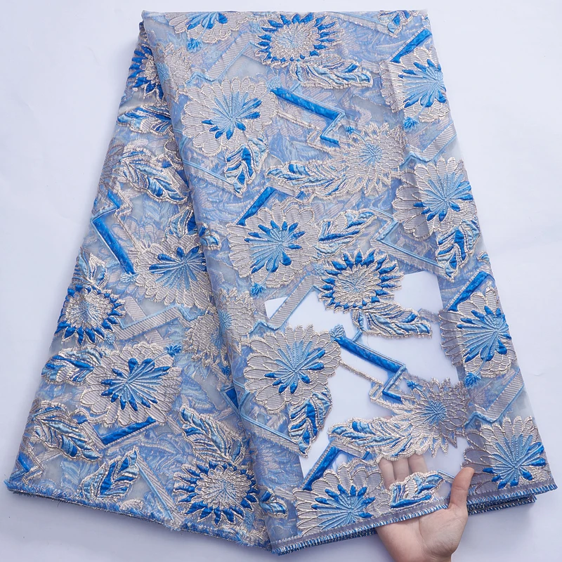 

SJD LACE Classics African French Jacquard Lace Fabric 2022 Newest Brocade Jacquard Lace Fabric for Sew Christmas Dresses A3045