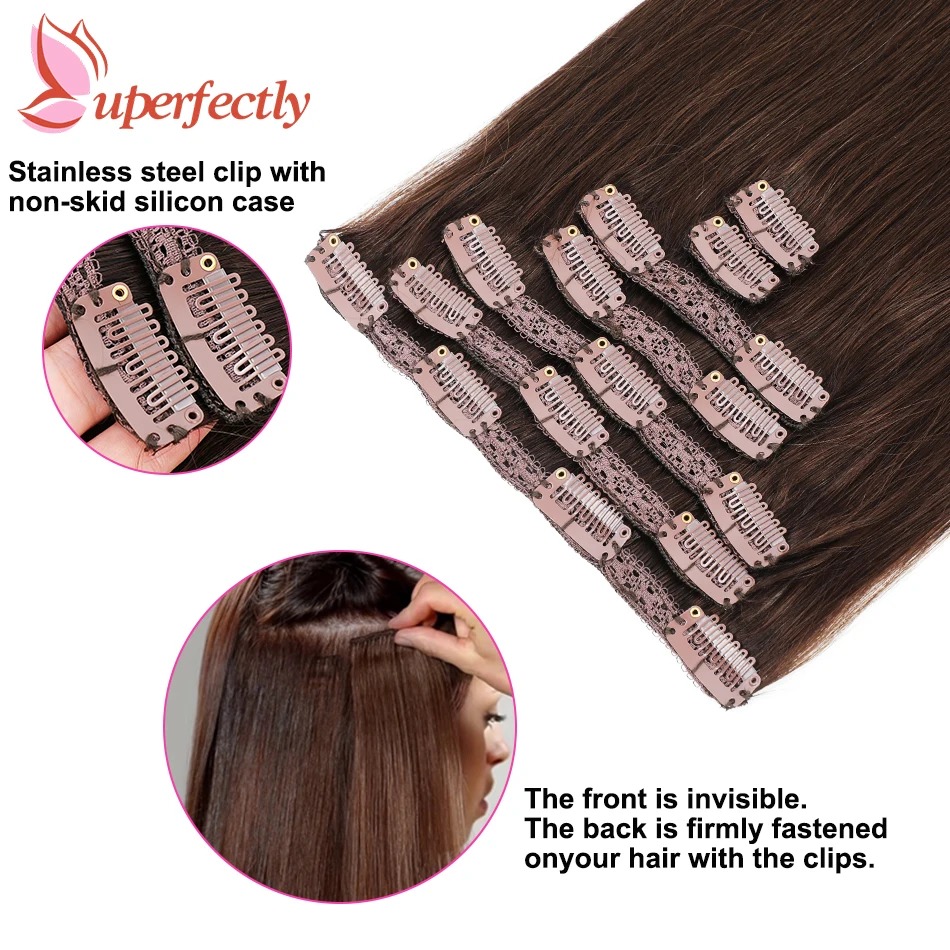 7 шт. пряди для наращивания волос 14-26 дюймов