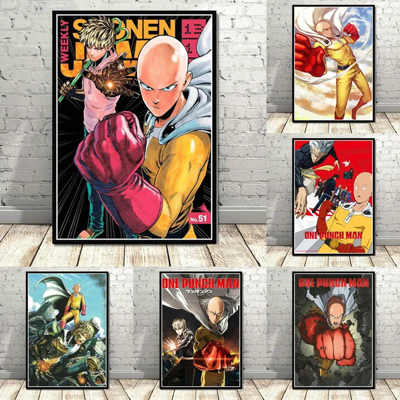 

One Punch Man Posters And Prints For Living Room Classic Japanese Anime HD Picture Canvas Painting Wall Art Home Decor Cuadros