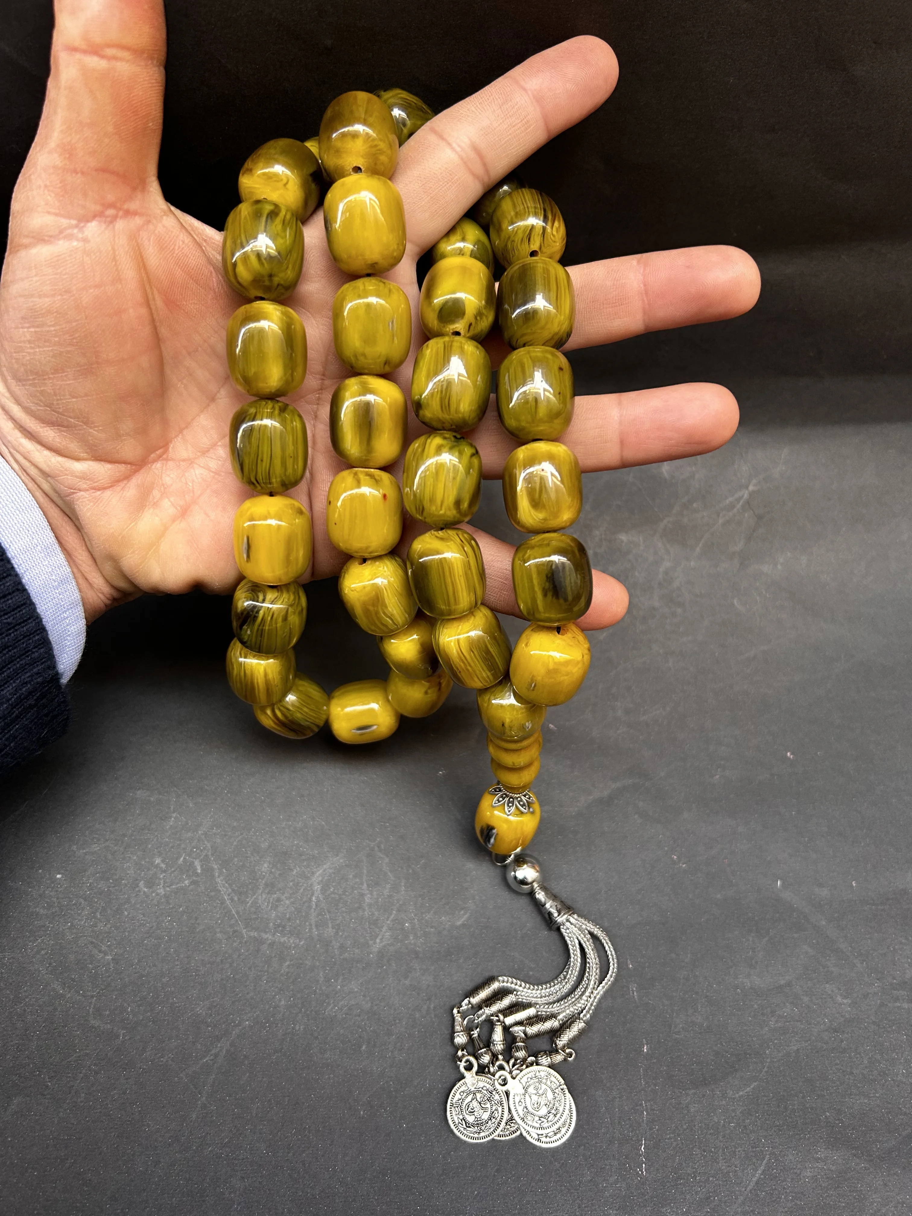 

Very Special Handmade RosaryOttoman Rare Antique Faturan German Amber Sandalous Misbaha Prayerbeads Rosary Tasbih Tesbih İslam