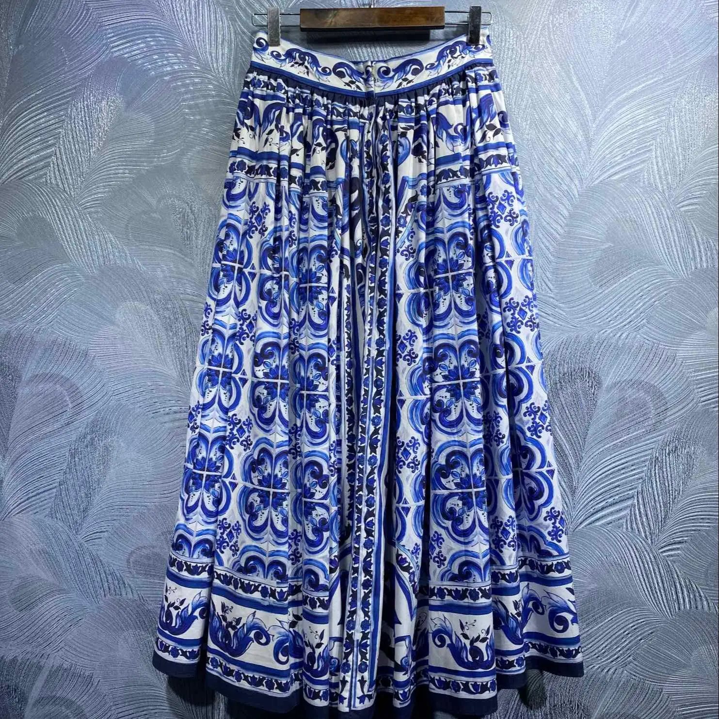 

Vintage A-line Long Cotton Women Skirts 2022 Summer Printing Patchwork Skirt Streetwear Waist Skirt S-XL