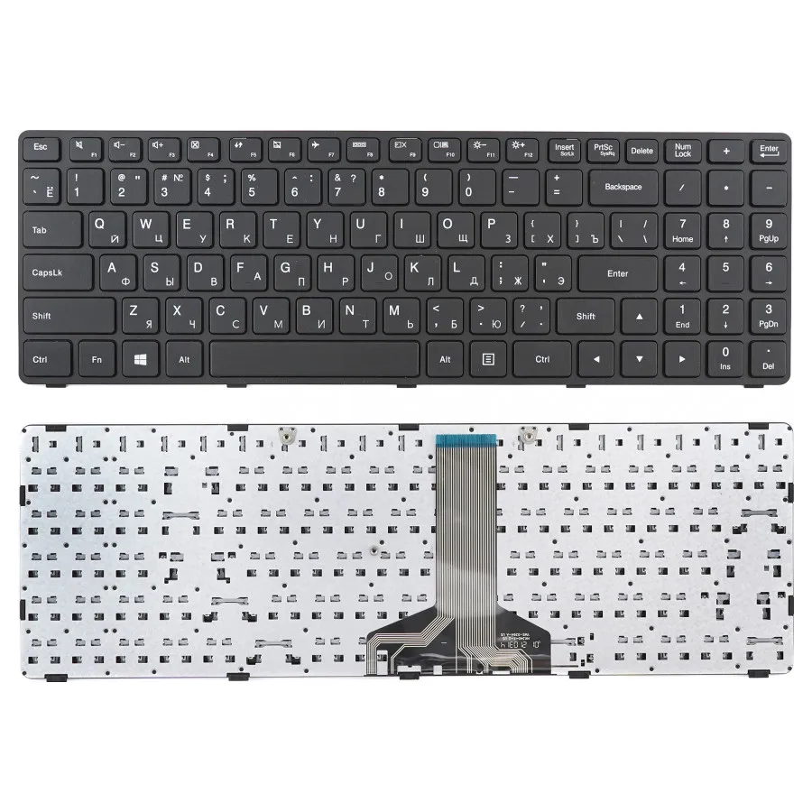 Laptop keyboard for Lenovo IdeaPad 100-15 100-15ibd black with frame | Replacement Keyboards