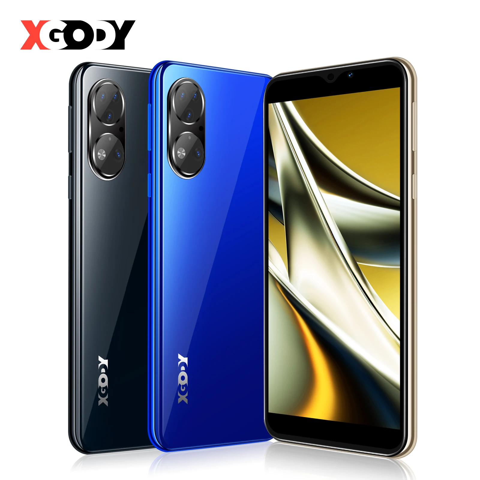 

XGODY 4G LTE Face ID Smartphone 6 Inch 13MP 2GB 32GB Smart Android 9.0 Unlocked Mobile Phone MTK6737 Quad Core 3500mAh Cellphone