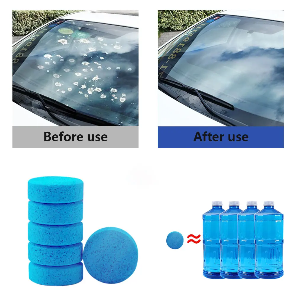 

4/10PCS Concentrated Detergent Car Windshield Washer Dust Remover Effervescent Tablet Ultra-clear Wiper Glass Cleane for Toilet