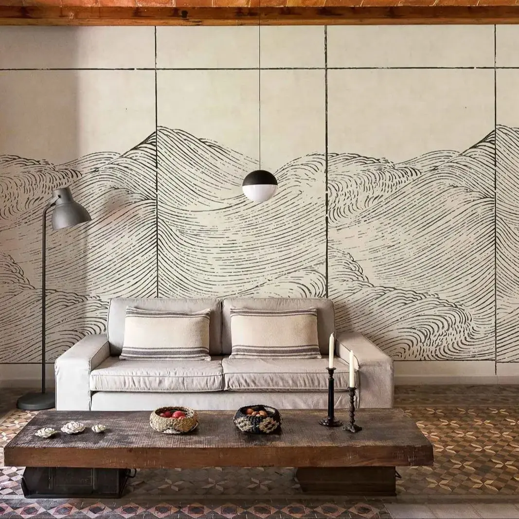 

Древесноволокнистые обои Pixel&Wall Mountain Waves