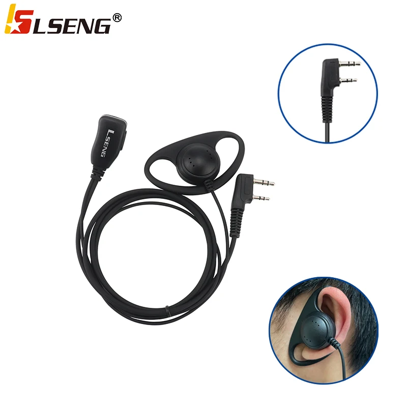 

LSENG D-Type Walkie Talkie Earphone Earbud Headset PTT MIC Earpiece for Baofeng UV-5R BF888S RETEVIS H-777 HYT TC-268 Radio