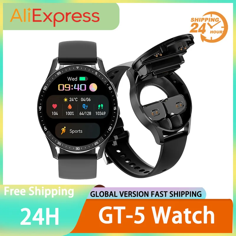 

Smartwatch GT-5 Bluetooth Answer Call Wireless Charge Men Waterproof Sports Large Screen Music Sport Women Watch For IOS Andriod