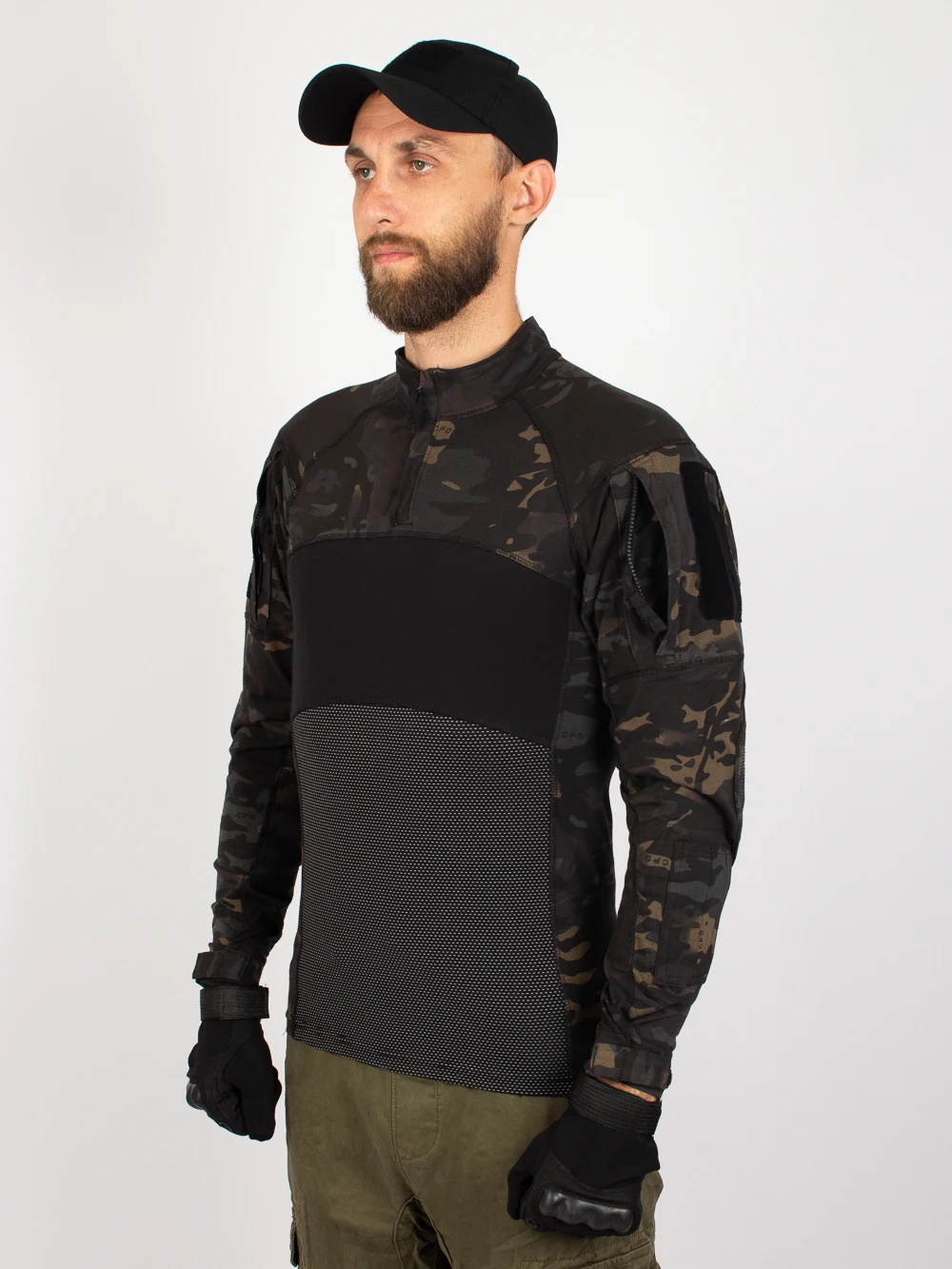 Рубашка тактическая Kamukamu камуфляж MTP black / Combat Shirt |