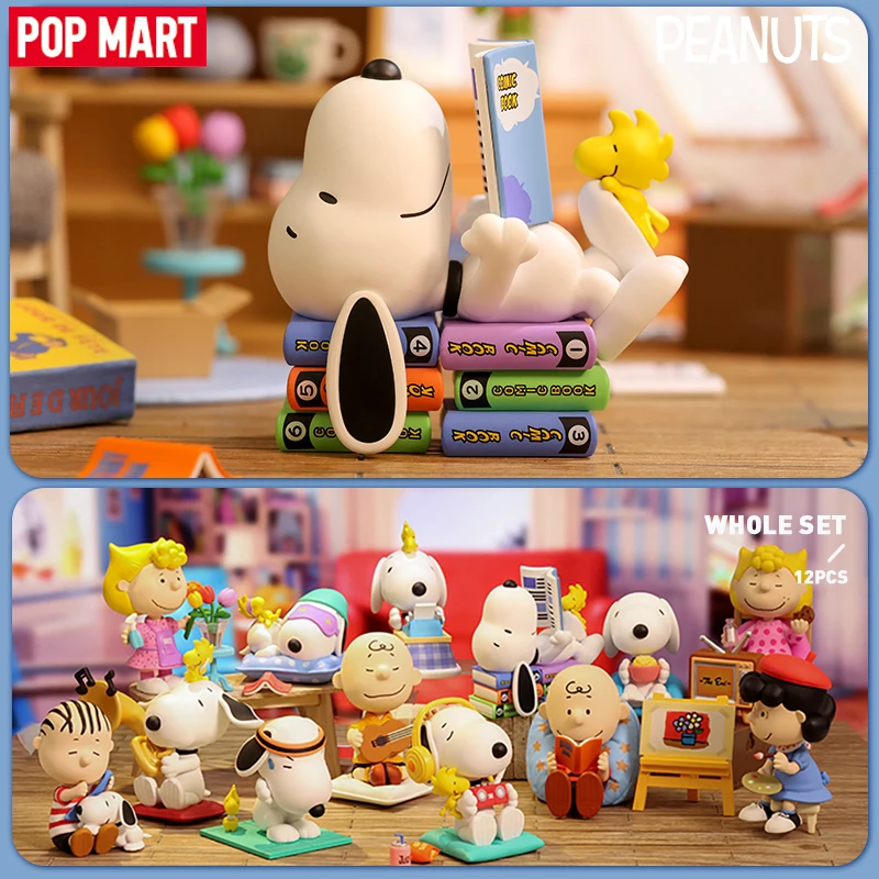 

POP MART Snoopy Chill at Home Series Mystery Box 1PC/12PC Figure Birthday Gift Kid Toy
