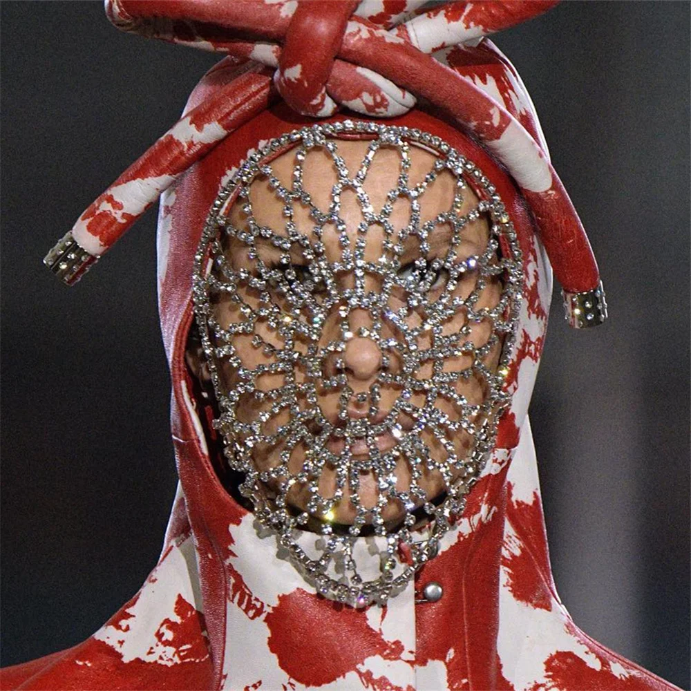 Модная блестящая маска стразы ювелирные изделия для лица женщин Хэллоуина