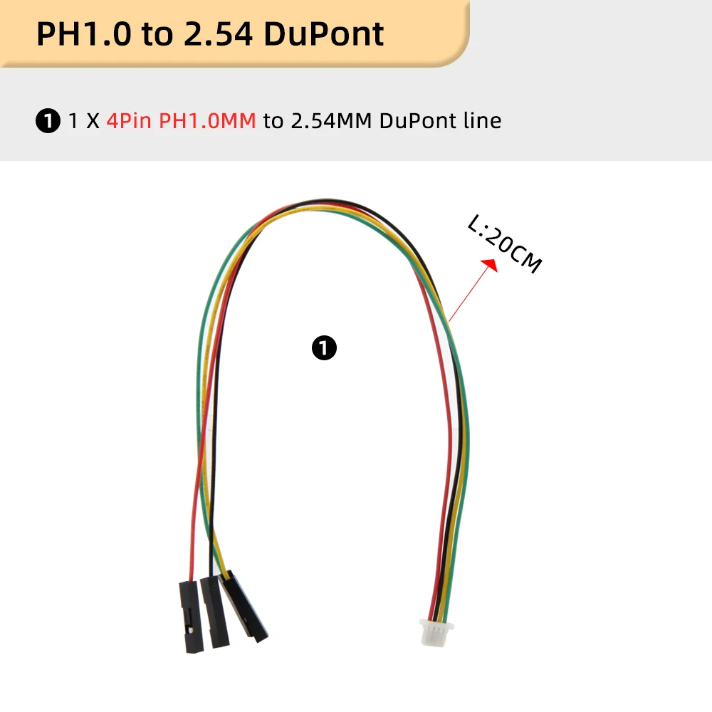 

Конверсионный кабель 5Pin PH2.0MM to 2,54 MM DuPont Cable Accessories, 4Pin PH1.0MMM