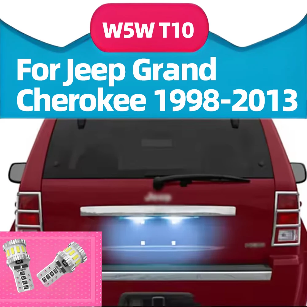Фото 2 светодиодных фонаря номерного знака W5W для Jeep Grand Cherokee, аксессуары 1998-2013 2003 2004 2005 2006 2007 2008 2009 2010 2011 2012 №1