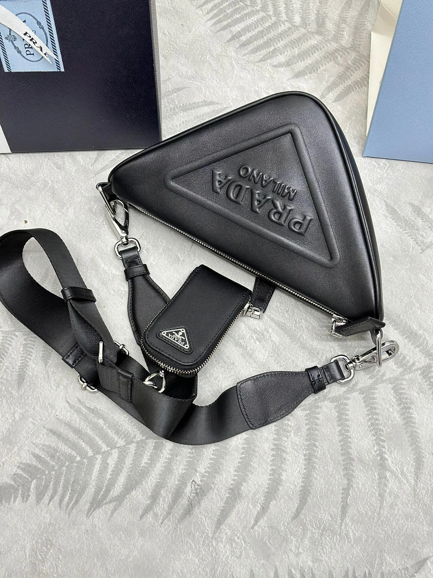 Женская Маленькая Сумка Кроссбоди Из Коровьей Кожи В Стиле Prada