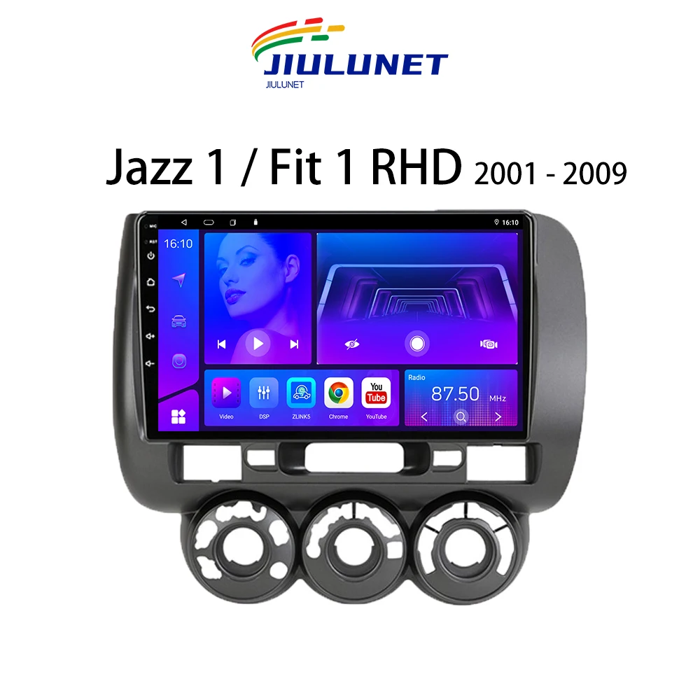 

JIULUNET 9" Android 8 Core Carplay Central Multimedia Car Stereo Radio For Honda Jazz 1 GD 2001 - 2008 Fit 2001 - 2009 RHD