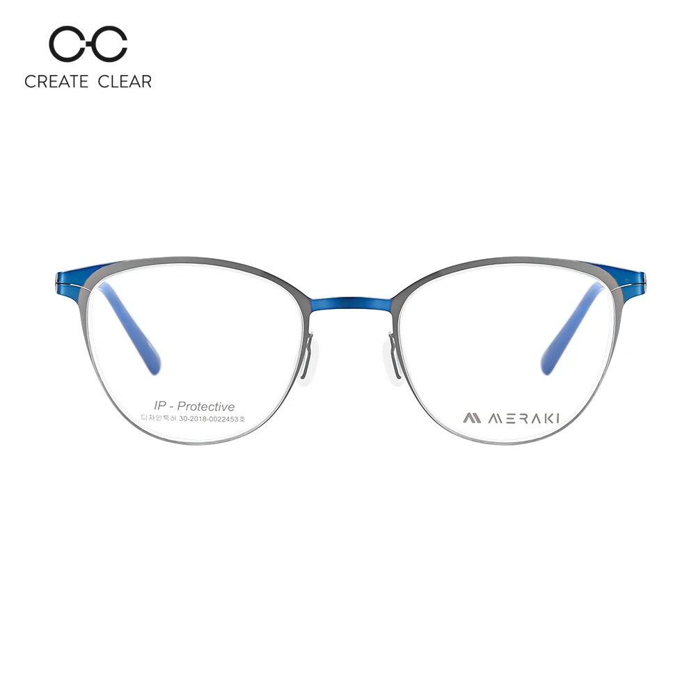

Classic Square Glasses Premium Metal Modern Fashion Optical Frame Handmade Eyeglasses Clear Lens for Men Women