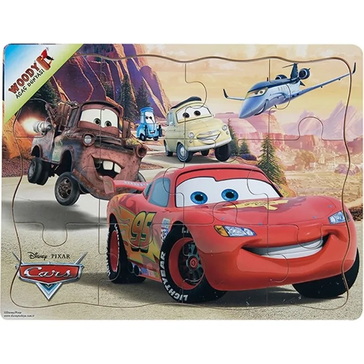 Woody Автомобили Диснея Молния Маккуин и его друзья 12 штук деревянная игрушка пазл Каньон
