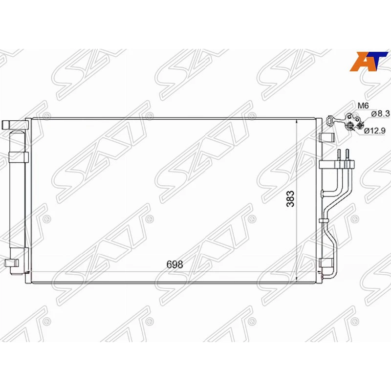 Радиатор кондиционера для () 2010-2016 SAT ST-HY14-394-0 Радиаторы Запчасти