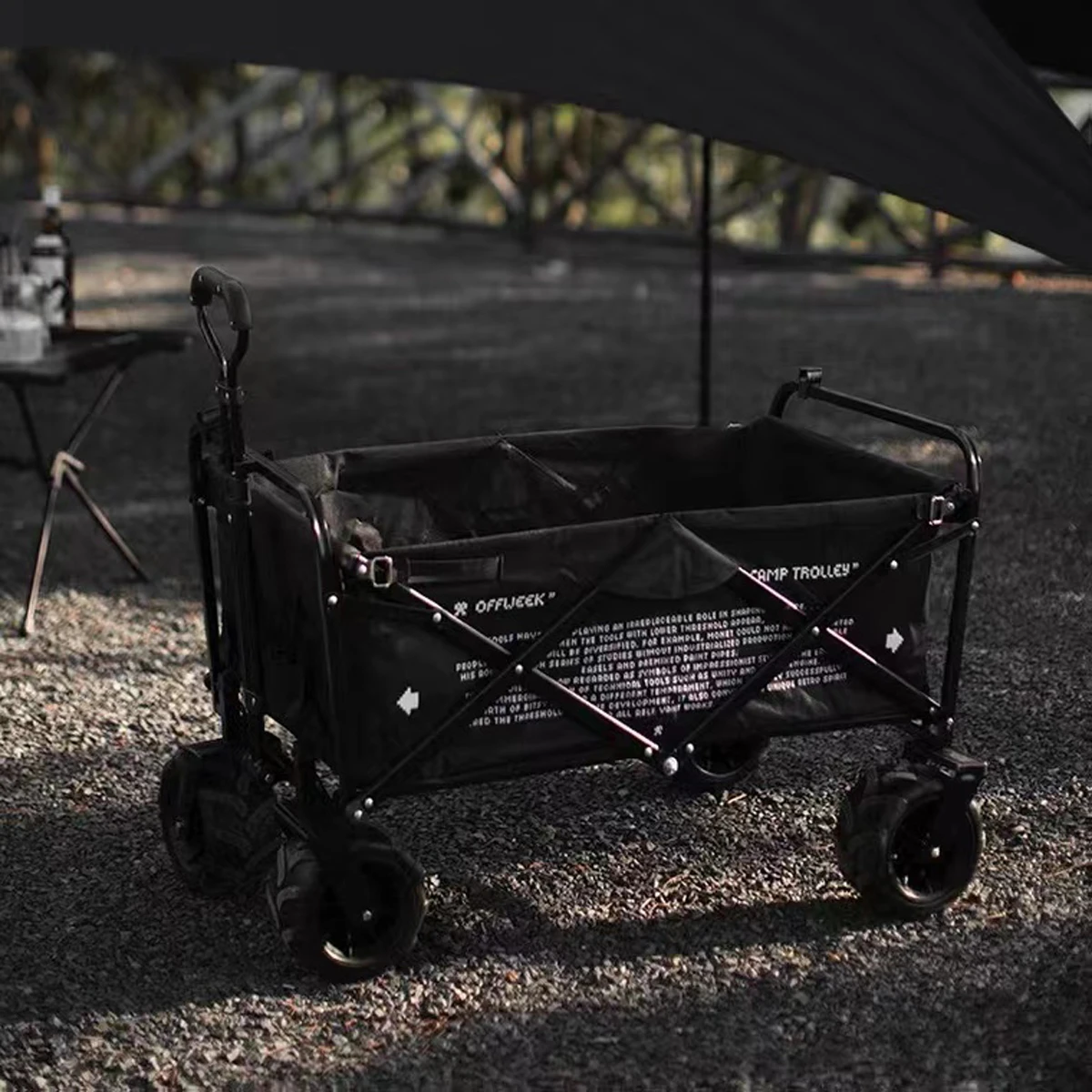 

Camping cart outdoor portable camping small trailer picnic car camp trolley folding field pull