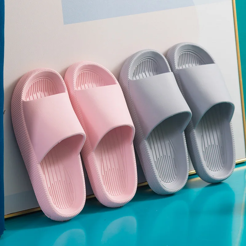 

Women Thick Platform Cloud Slippers Summer Beach Eva Soft Sole Slide Sandals Leisure Men Ladies Indoor Bathroom Anti-slip Shoes