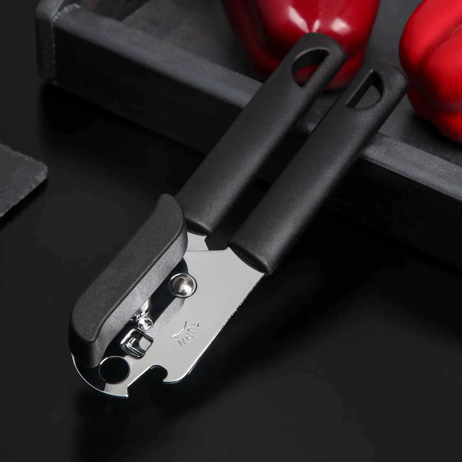 Консервный нож-открывалка Доляна «Краски», 2 в 1, 19×6 см, цвет МИКС