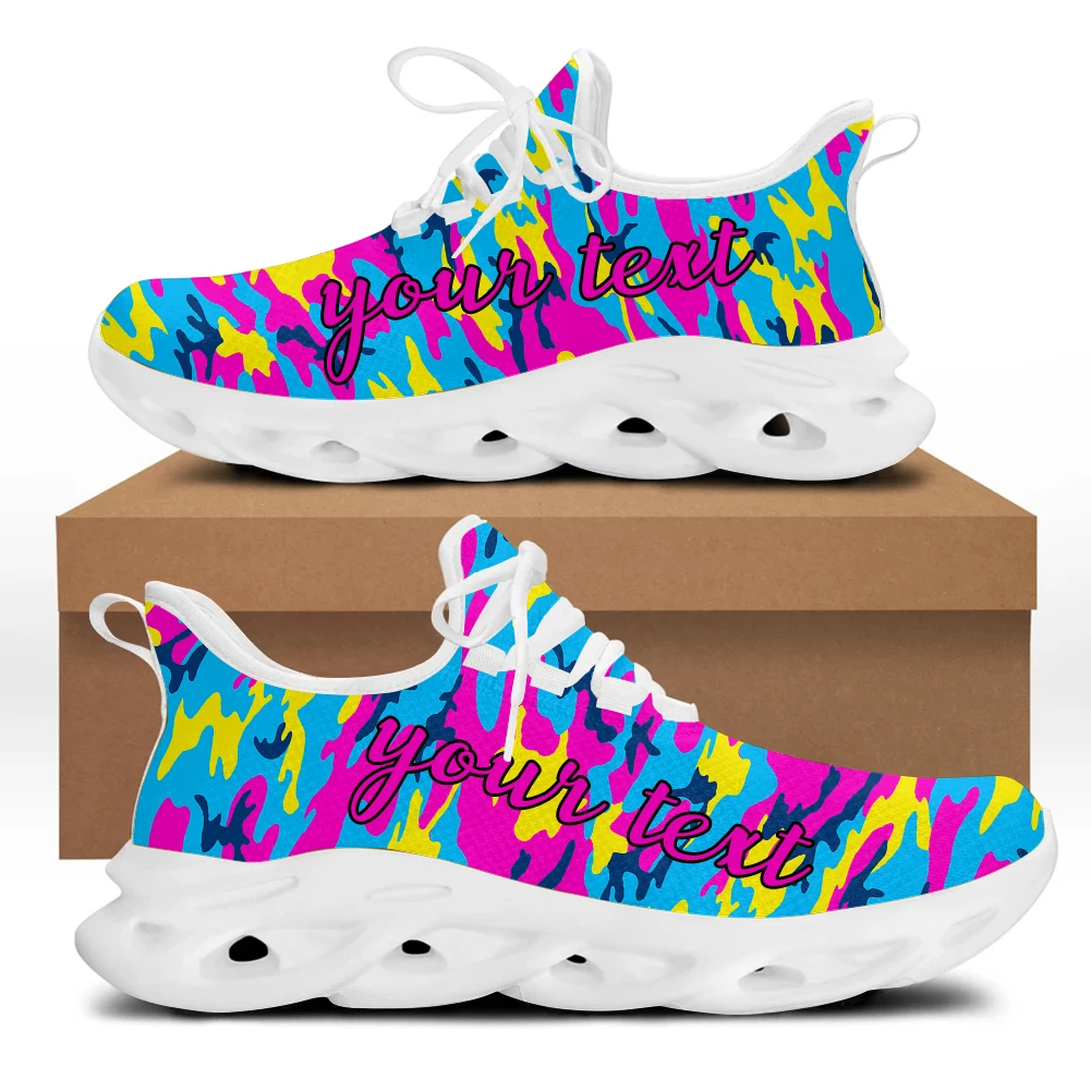 

Camouflage Print Sneakers Gradient Design Flats Comfortable Lightweight Lace Up Shoes Fashion Casual Ladies Vulcanized Shoes