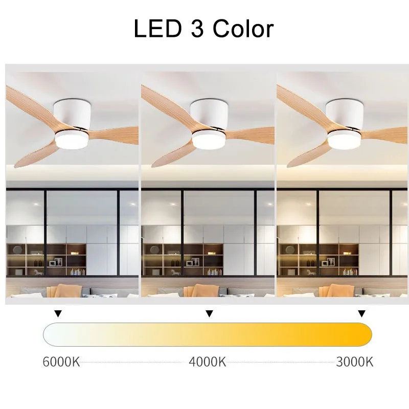 Современный потолочный вентилятор со светодиодной подсветильник кой 6 скоростей