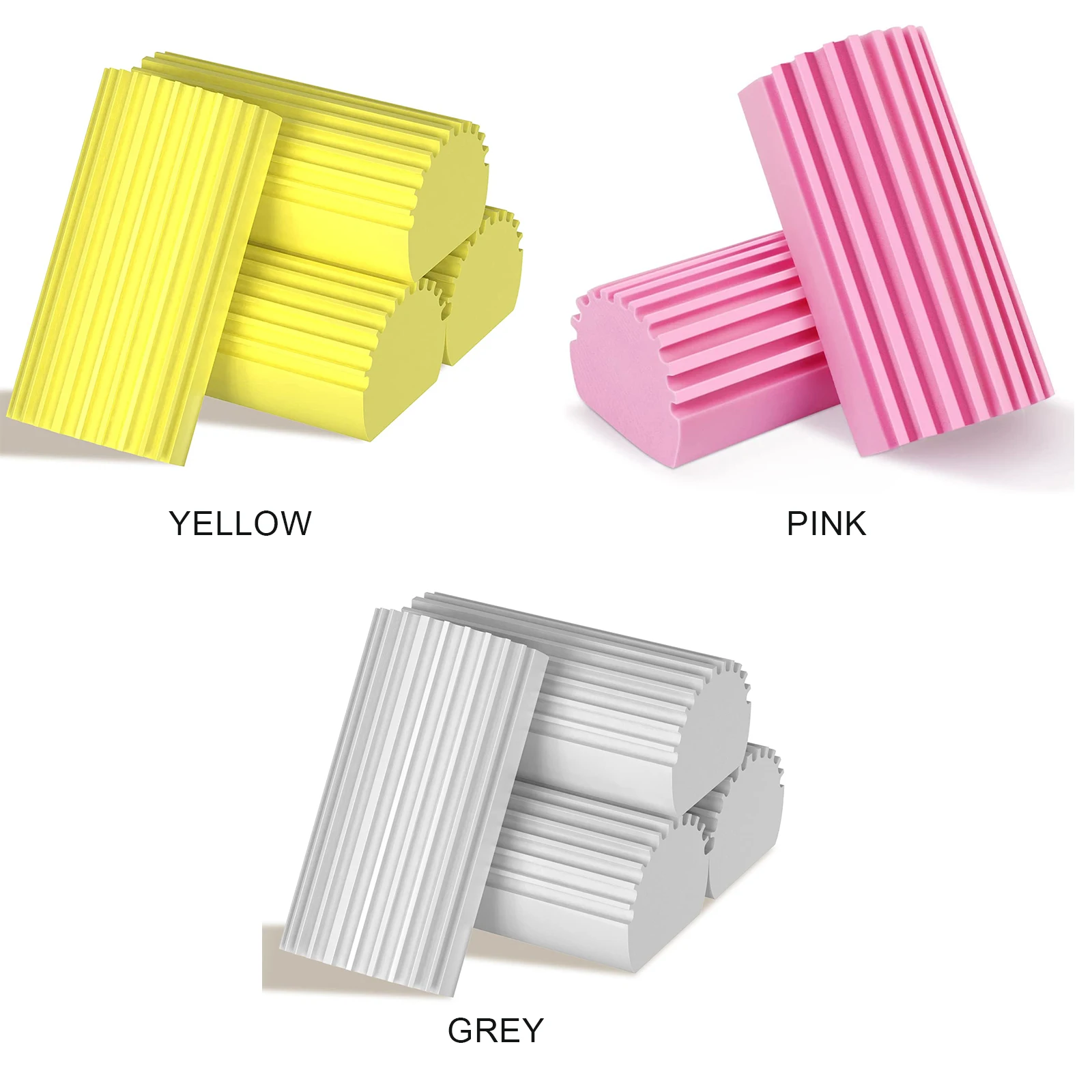 Универсальная губка из ПВА желтого цвета 4шт - Идеально подходит для очистки пыли