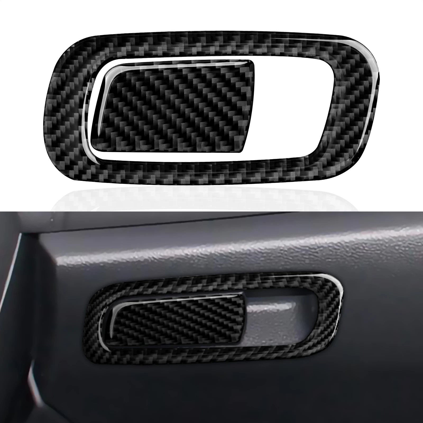 

Carbon Fiber Co-Pilot Storage Glove Box Trim Decal Sticker for Honda 10th Gen Civic 2016 2017 2018 2019 2020 2021 Accessories
