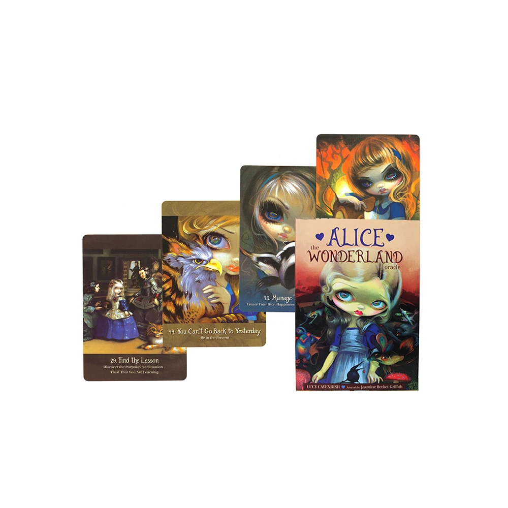 

Лидер продаж, настольная игра s, новинка, колода карт Alice с изображением оркула, для начинающих, настольная игра, колода Таро с PDF руководством, 39 карт