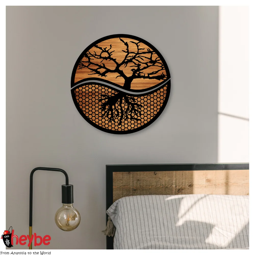 Деревянный Бинар Круглый Древо Жизни Украшение Стен Качественные Идеи Подарков