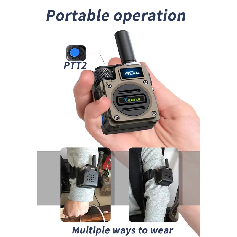 Wurui G6  walkie talkie walkie net Military realptt POC Handy Talky Unlimited distance ham two way radio communicator long rang enlarge