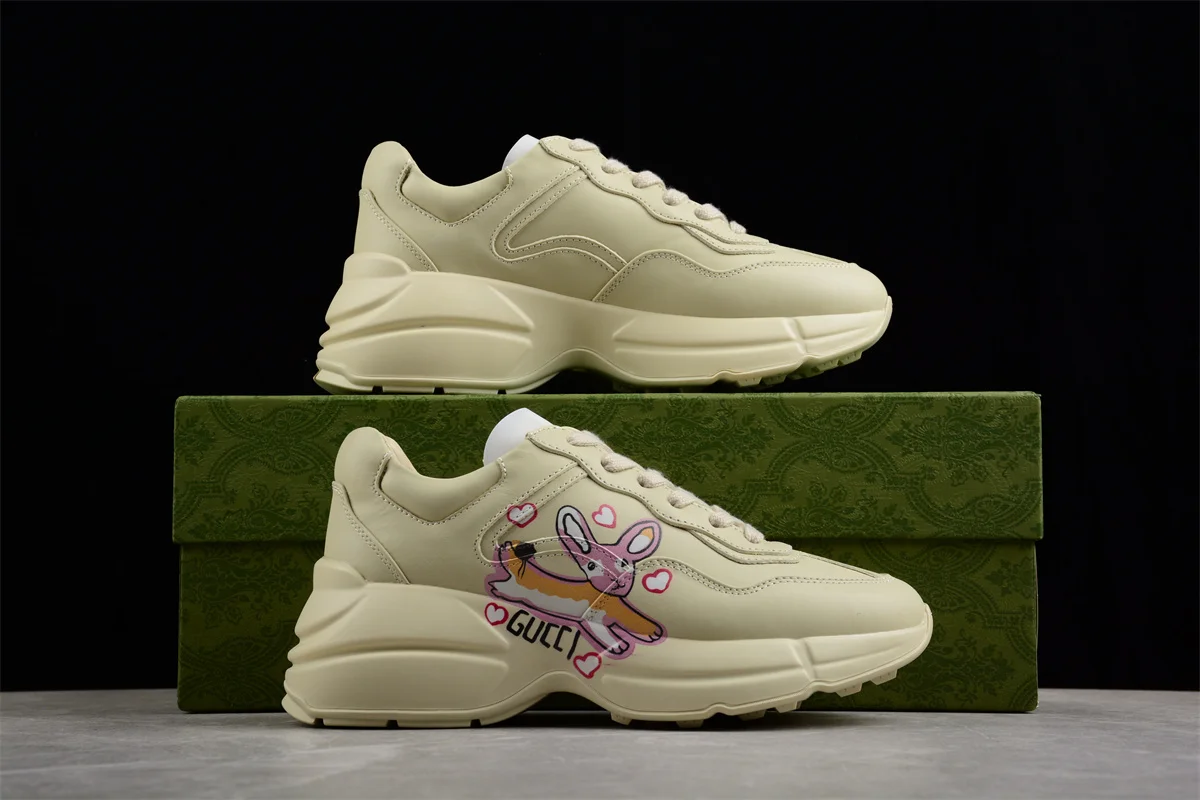 точная копия 1:1 КроссовКи Gucci Rhyton Vintage Trainer Sneaker Спортивная Обувь Активного