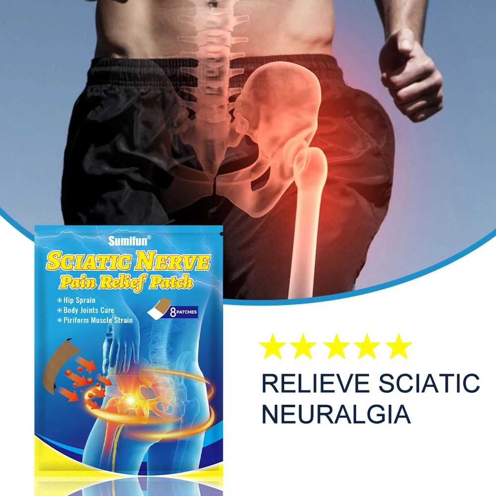 Пластырь для снятия боли в бедре 40/32/24/16/8 шт.