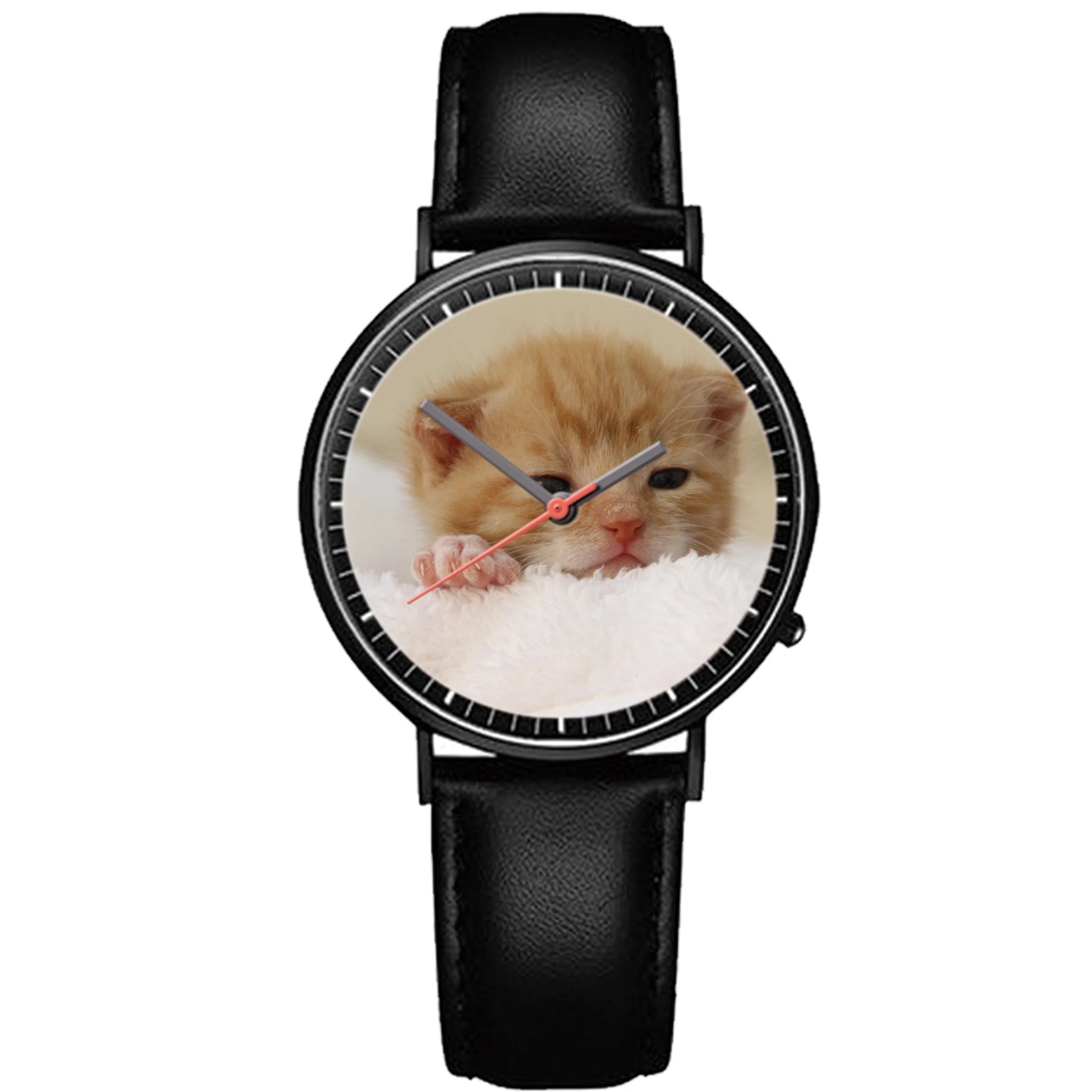 Часы MISS WHITE с изображением кошки часы для учеников средней школы уникальный