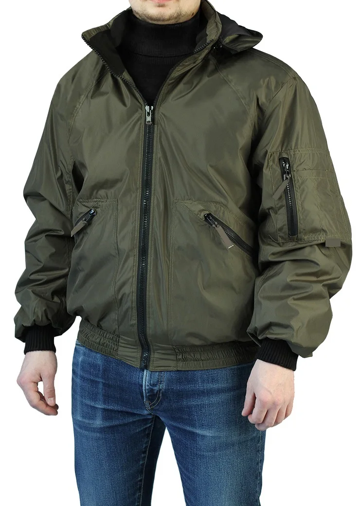 Куртка мужская Kamukamu демисезонная бомбер цвет хаки зеленый |