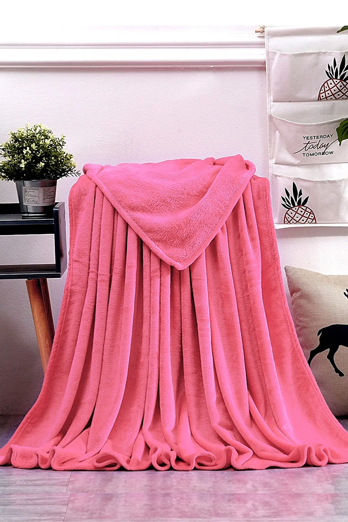 TV Blanket 170x230cm Pink Double Wellsoft Plush Blanket Polar Fluffy Soft Casual Sofa TV Room Decor Bed Bedspread Quilt Blankets