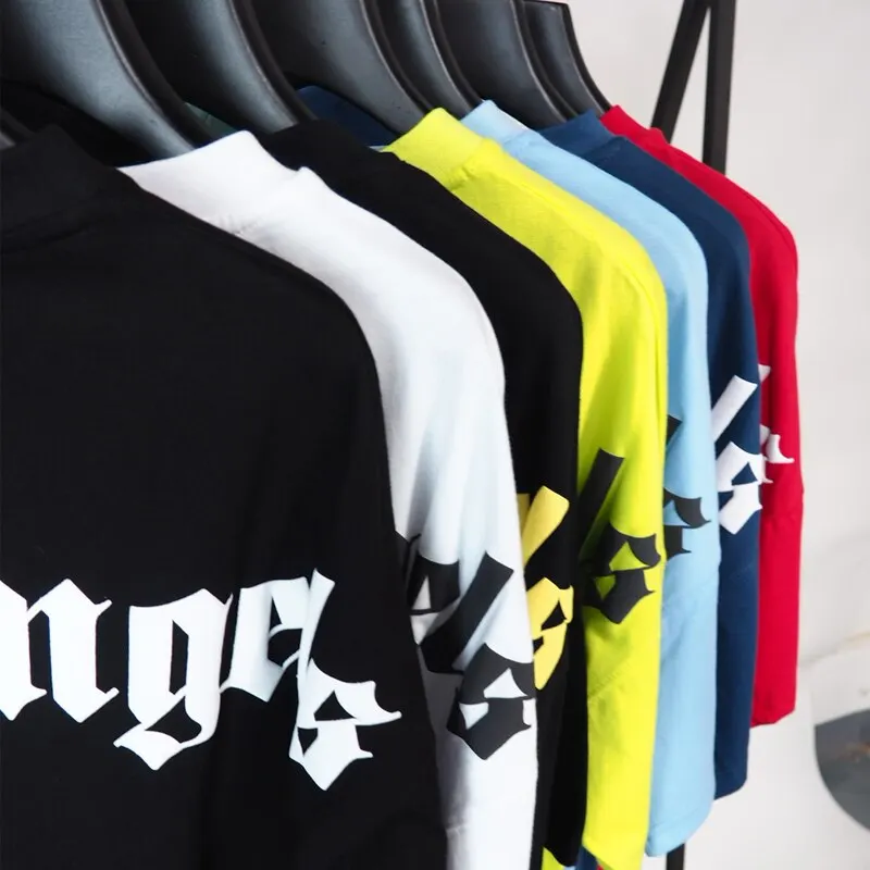 

New Classics + ANGELS t-Shirt con stampa a righe da uomo camicia Casual allentata in cotone estivo taglia grande S-XL