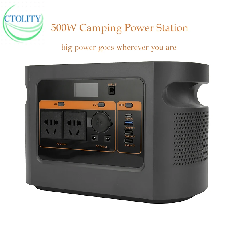 

Ctolilty 500W Power Bank Portable Generator 135200mAh Power Station Camping Emergency Power Supply with DC / AC Inverter