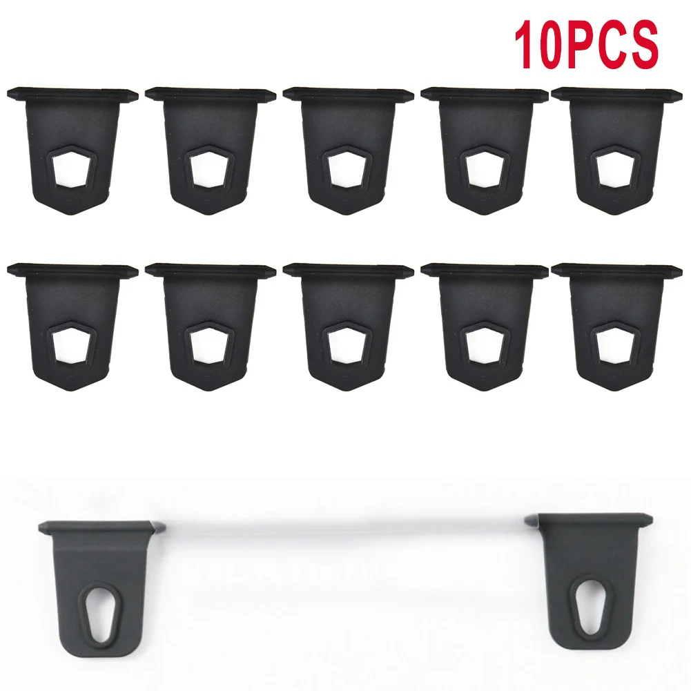

10X Pack Durable Black Universal Awning Clothes Hook Racks For RV Camper Caravan Party Light Holder Easy Install Accessories