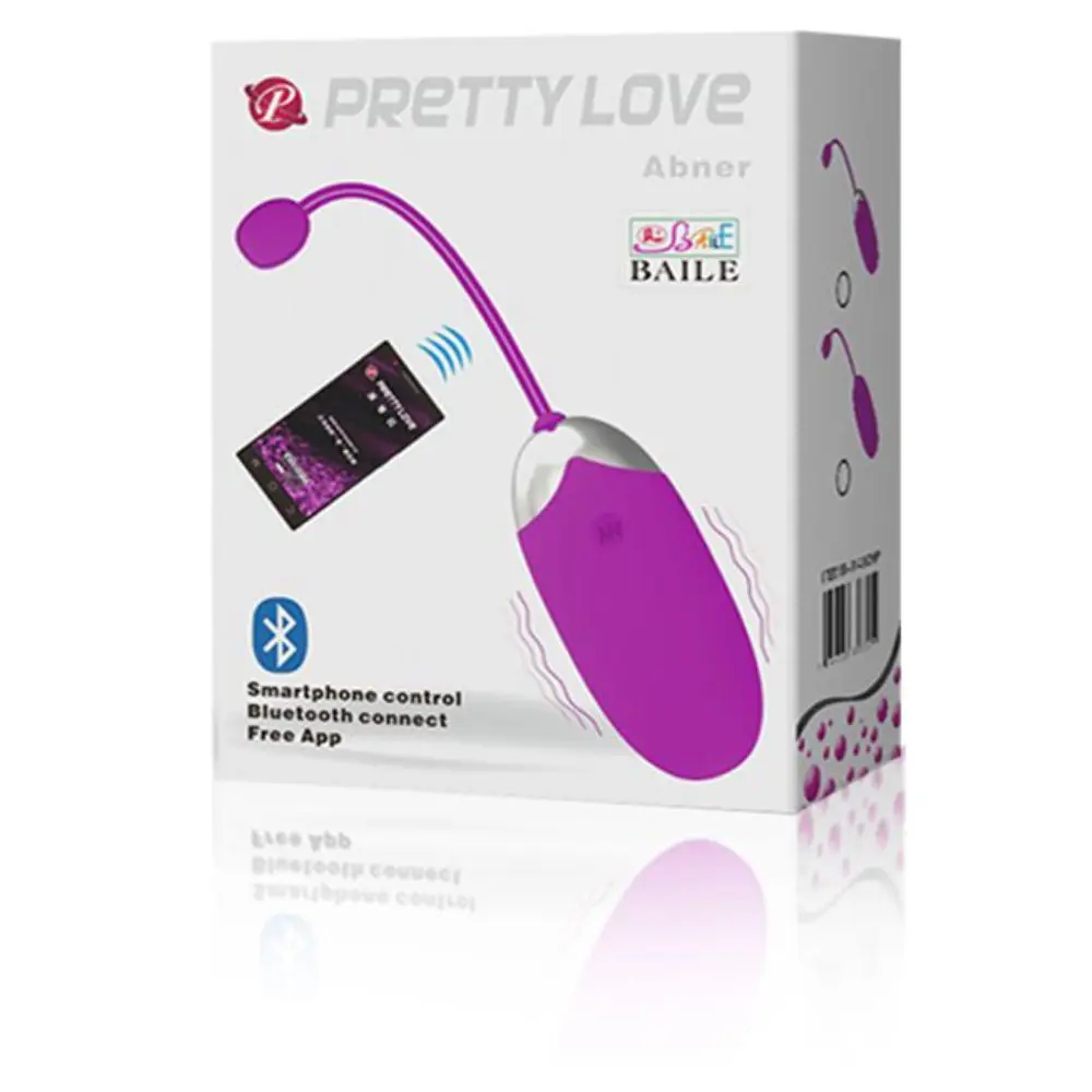 Лиловое виброяичко Abner с управлением при помощи смартфона