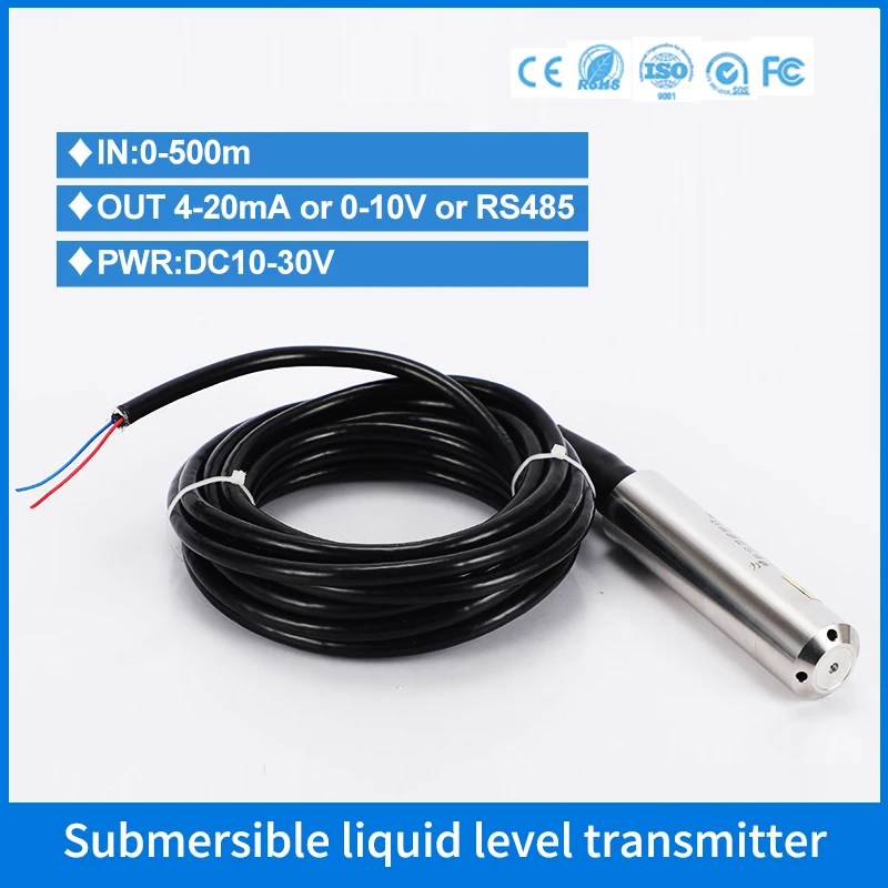 Sensor de Nível da Água para Medir a Profundidade do Poço 420ma 100m Controle da Bomba Instrumentos de medição de nível