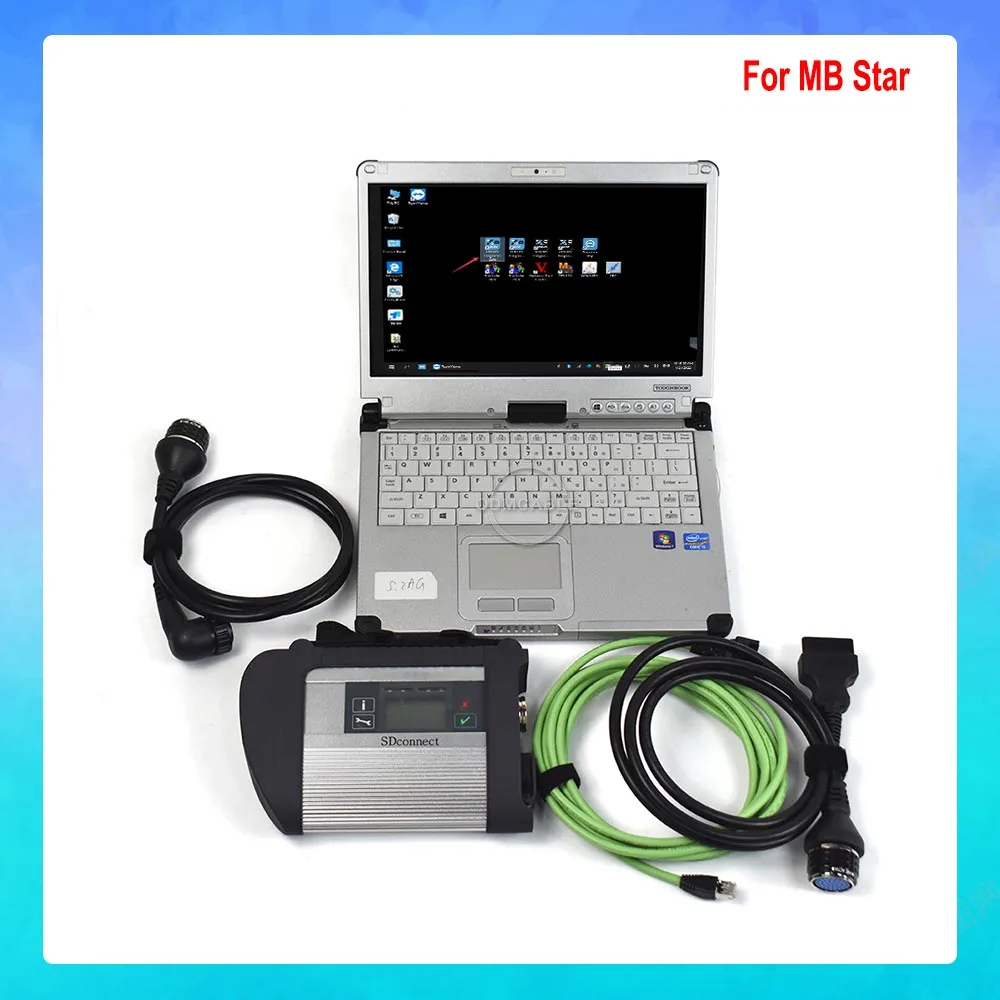 

MB STAR SD CONNECT C4 COMPACT DIAGNOSTIC TOOL FOR BENZ SD C4 WIFI OBD2 STAR EPC WITH CF C2 LAPTOP