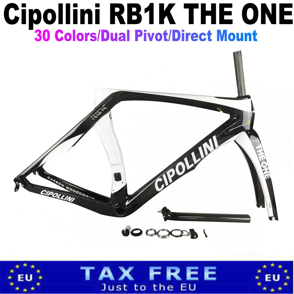 

30 Colors White Cipollini RB1K THE ONE Road Bike Frameset Glossy Full Carbon Fiber Bicycle Frame UPS DPD